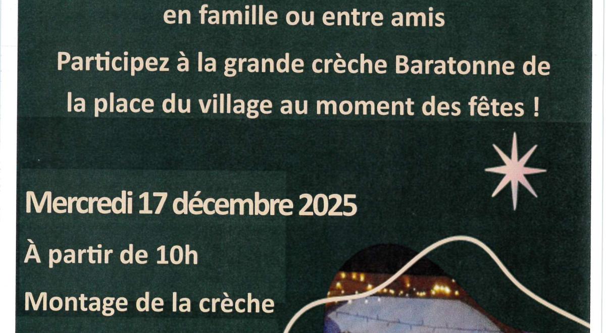 Montage de la crèche Baratonne