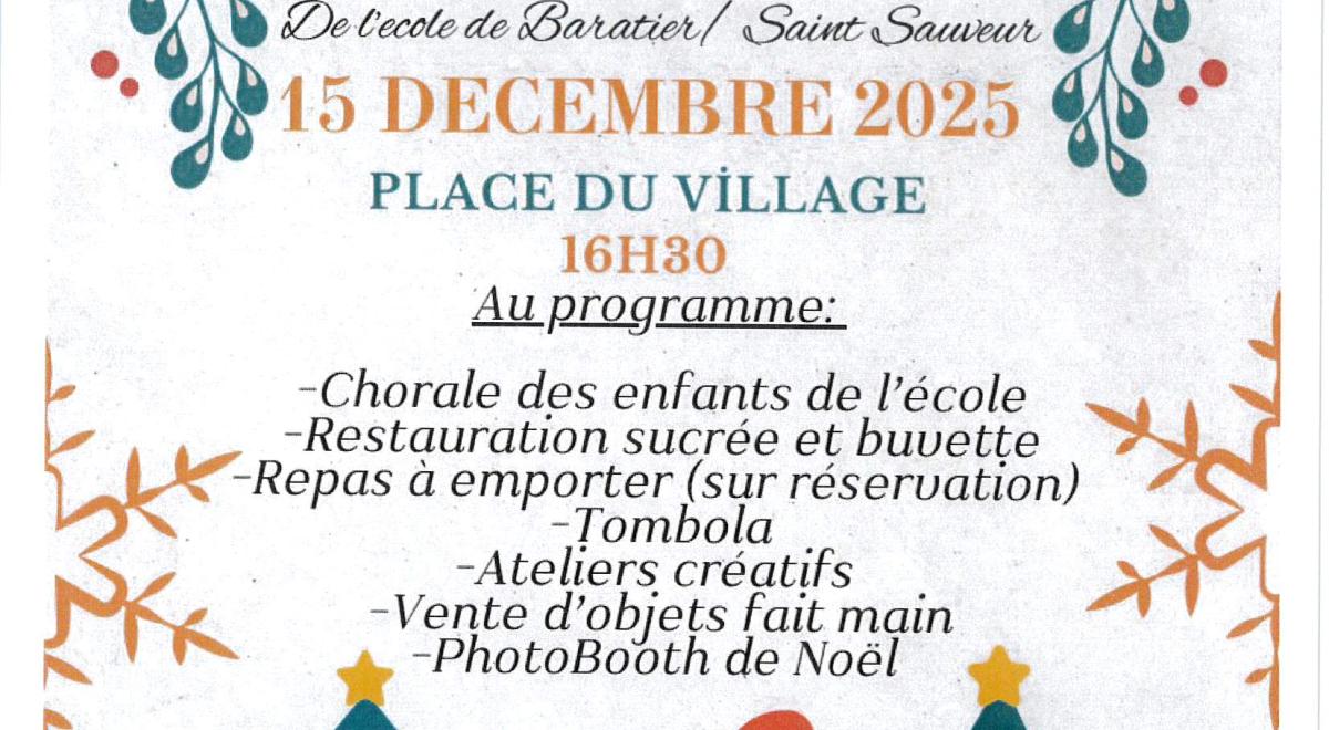 Fête de Noël de l'école de Baratier/Saint Sauveur