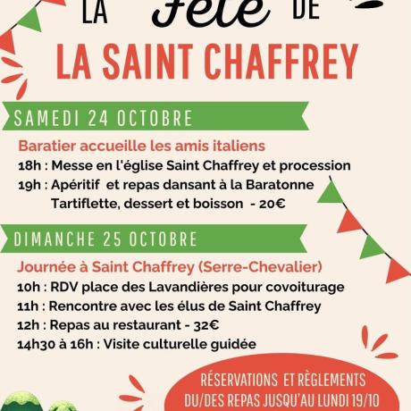 2026.10.24 et 25 Fête de la Saint Chaffrey