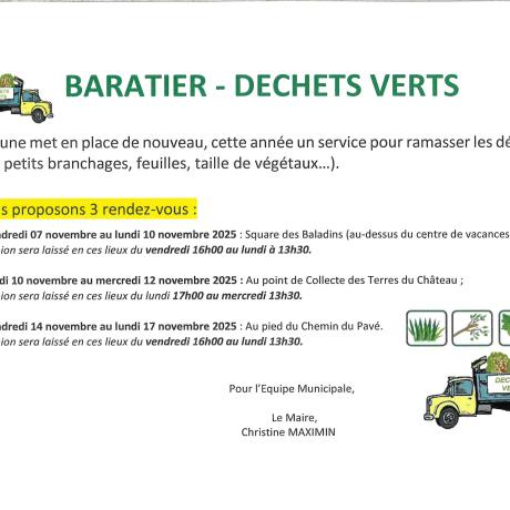 BARATIER - DECHETS VERTS