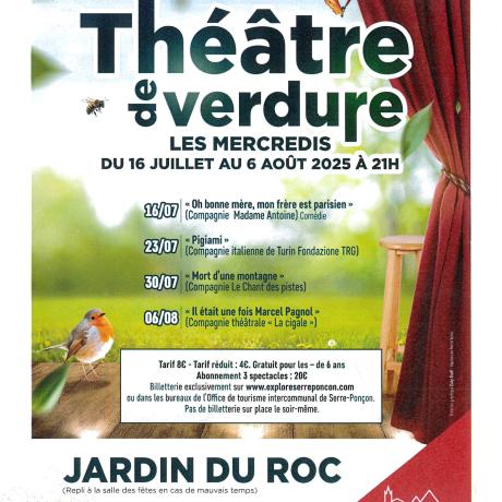 Festival Théâtre de verdure / Pensez à réserver vos places !