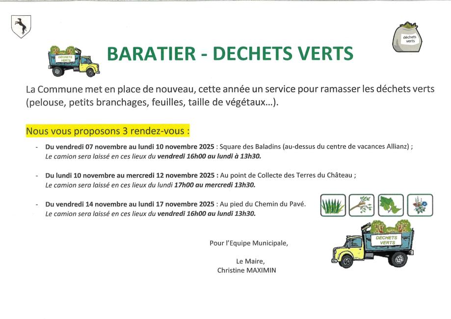 BARATIER - DECHETS VERTS