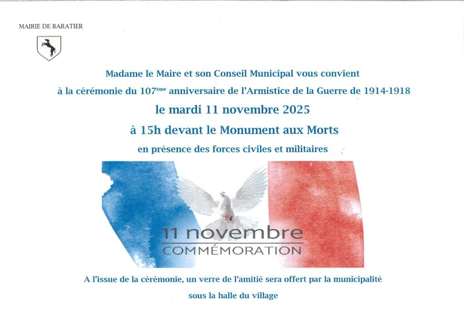 Cérémonie du 11 novembre 2025
