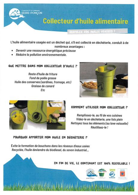 Flyer collecteur Huile alimentaire