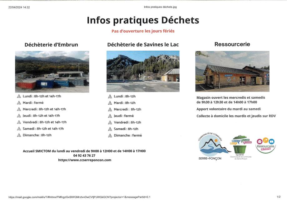 Infos Pratiques Déchets